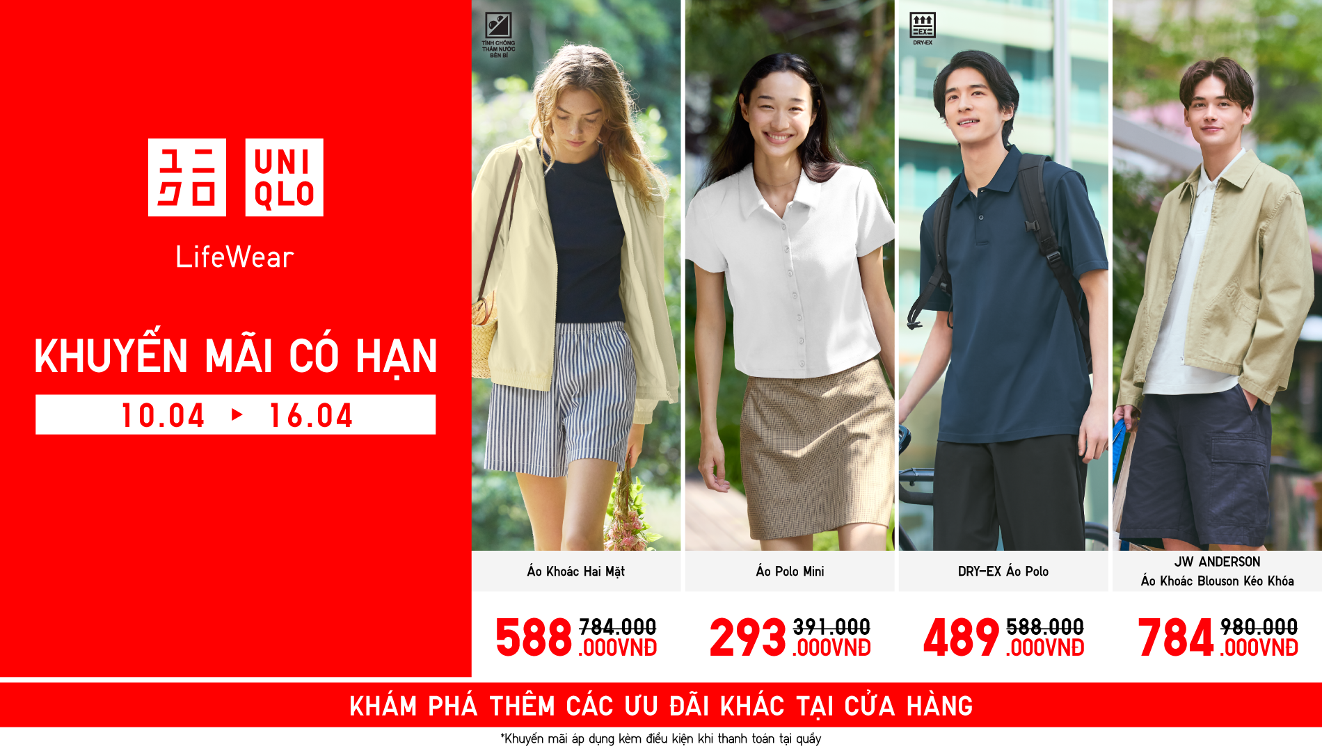 CHÀO HÈ NĂNG ĐỘNG CÙNG KHUYẾN MÃI CÓ HẠN TỪ 10.04 ĐẾN 16.04