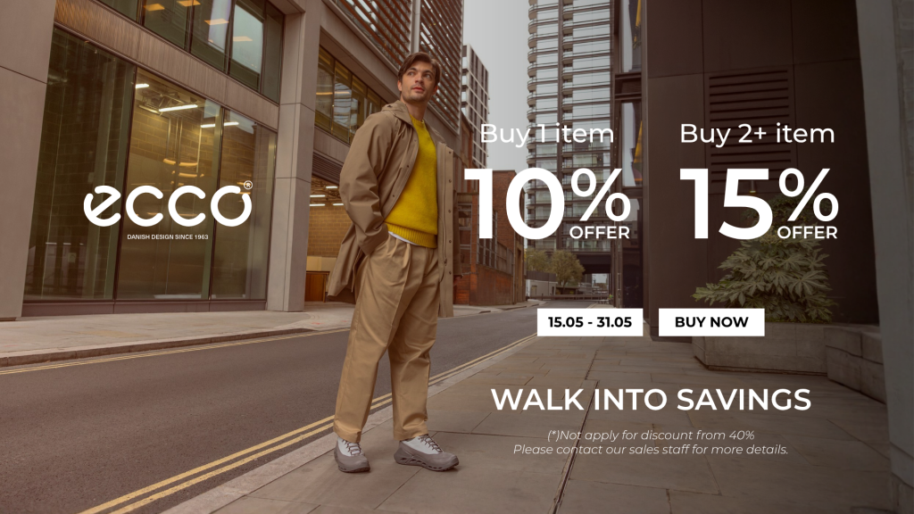 ECCO | WALK INTO SAVINGS – ƯU ĐÃI ĐẶC BIỆT THÁNG 5